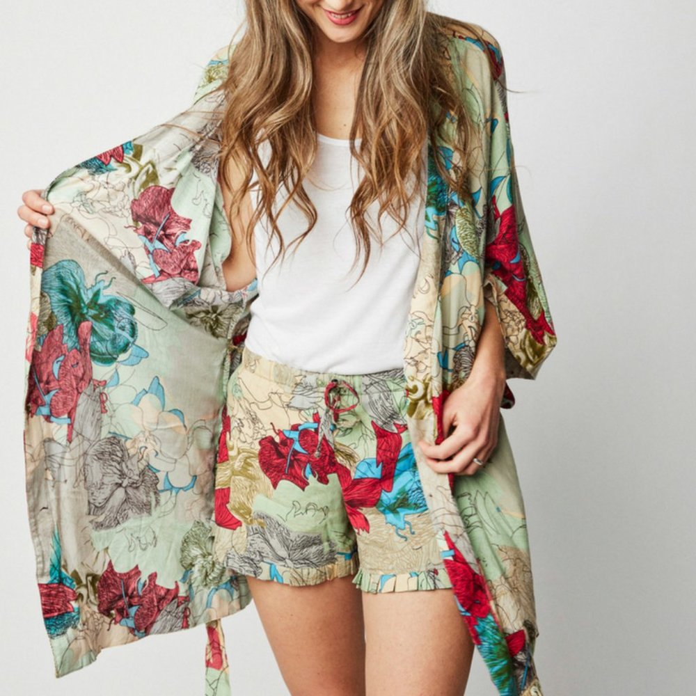 Sudara Floral Lounge Shorts Pajamas/ Punjammies